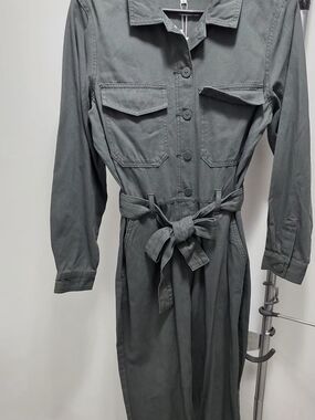Dynamite Olive Green Utility Trench Jumper with Waist Tie